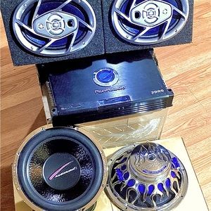(2) New12" AudioBahn DVC Subwoofers, (2)Pioneer 6x9 3Way, (1) PlanetAudio 2k amp